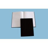 Registre toilé folioté, format 36 x 23 cm. 300 pages quadrillé 5/5. Coloris Noir