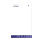 Bloc maître d'hôtel elve papier autocopiant numéroté 1/50 85x150mm 50 duplis bleu rouge