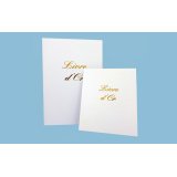 Livre d'Or format 21x29,7cm Blanc 148 pages. Couverture aspect cuir