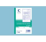 Manifold autocopiant Autorisation de Sortie format 21x14cm, 50 feuillets tripli