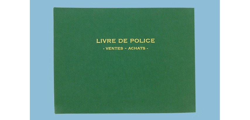 Registre 'Livre de police métaux précieux', 200 pages