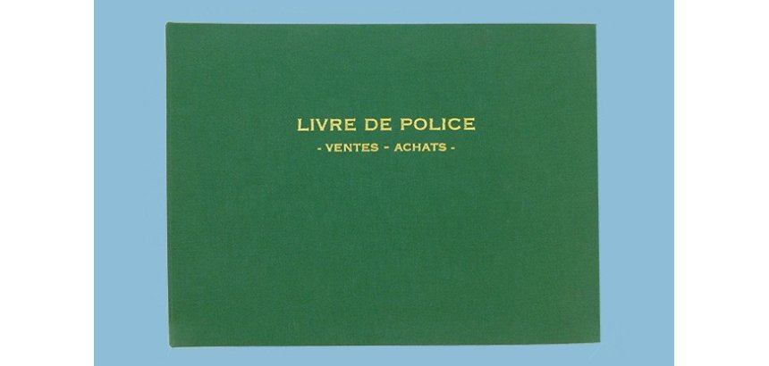 Registre 'Livre de police métaux précieux', 200 pages
