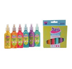 Peinture 3d oz international diams mini tubes total fashion tous supports 20ml coloris assortis kit de 6 unités