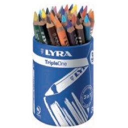 Pot de 36 crayons de couleur Triple One couleurs assorties