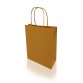 Boîte 200 sacs poignées torsadées kraft naturel 100%, format 32 x 42 x 15 cm, Couleur Naturel