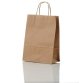 Boîte 200 sacs poignées torsadées kraft naturel 100%, format 22 x 33 x 10 cm, Couleur Naturel