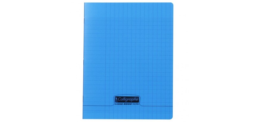 Cahier piqué 8000 POLYPRO 17x22 cm 96 pages grands carreaux 90 g - Assortis