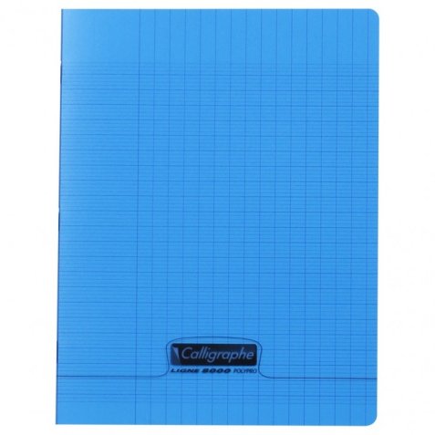 Cahier piqué 8000 POLYPRO 17x22 cm 96 pages grands carreaux 90 g - Assortis