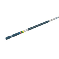 Manche télescopique en aluminium - Diamètre 3 cm, longueur 100 à 180 cm coloris inox Bleu
