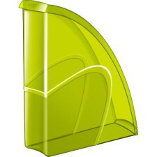 Porte-revues HAPPY en polystyrène translucide - Dimensions H31 x P27 cm, dos 8,5cm. Coloris Vert