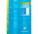 Feuillets mobiles sous étui spécial déficients visuels A4 100 pages perforées grands carreaux noirs 2,5mm agrandis 10x10