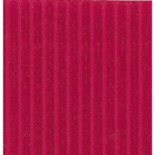 CARTON ONDULÉ, Rouleau moyenne cannelure 300g/m2 au format 50x70cm - Rouge