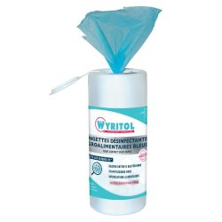 Paquet de 200 lingettes bleues agro alimentaires Bleu