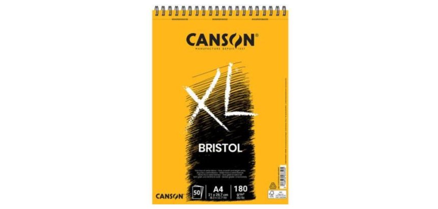 Bloc de 50 feuilles de papier dessin XL BRISTOL 180g grand format A4
