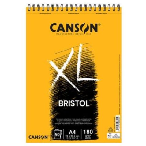 Bloc de 50 feuilles de papier dessin XL BRISTOL 180g grand format A4