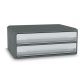 Module MoovUp 2 tiroirs. Dim. (lxhxp) : 37 x 14,6 x 27,5 cm. Caisson Gris Foncé et tiroirs Gris Clair