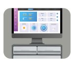 CEP Module de classement/support d'écran MoovUp, 3 tiroirs