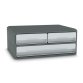 Module MoovUp 2 petits tiroirs + 1 grand. Caisson Gris Foncé et tiroir Gris Clair