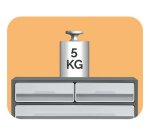 CEP Module de classement/support d'écran MoovUp, 3 tiroirs
