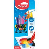 Boîte de 12 pastels à l'huile assortis diamètre 8 mm