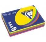 Papier couleur clairefontaine trophée multifonction a3 80g/m2 couleurs assorties intenses paquet 500 feuilles