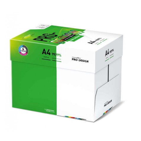 Ramette 500 feuilles papier extra Blanc satiné PRO DESIGN A4 90G CIE 168