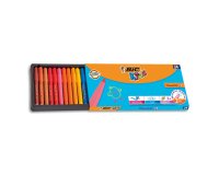 Feutre bic kids visacolor xl coloriage encre lavable pointe extra-large bloquée couleurs très vives étui tiroir 24u