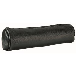 Fourre-tout rond hors licence cuir ebene noir dim 60x210x60 mm