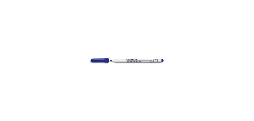Feutre robercolor pointe fine giotto pour tableau blanc     odeur neutre ecriture 1mm     coloris bleu