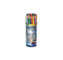 Pot crayons de couleur stilnovo aquarellable giotto  forme hexagonale bois de      cedre 18 cm mine 3mm 48