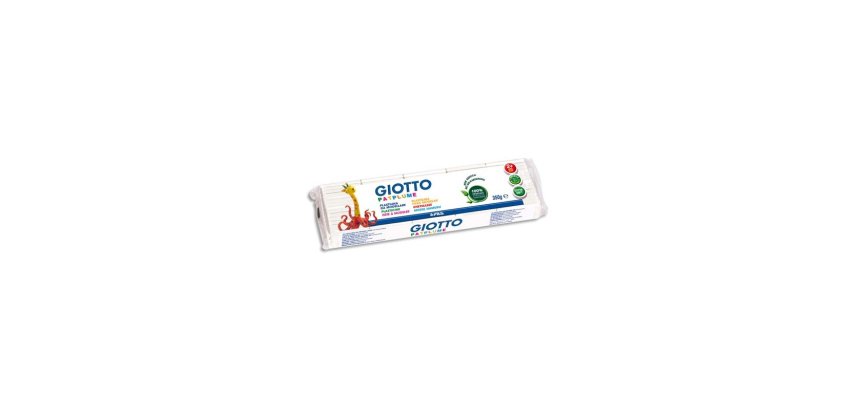 Patplume giotto matiere vegetale souple ne seche pas  pain predecoupe 350g coloris  blanc