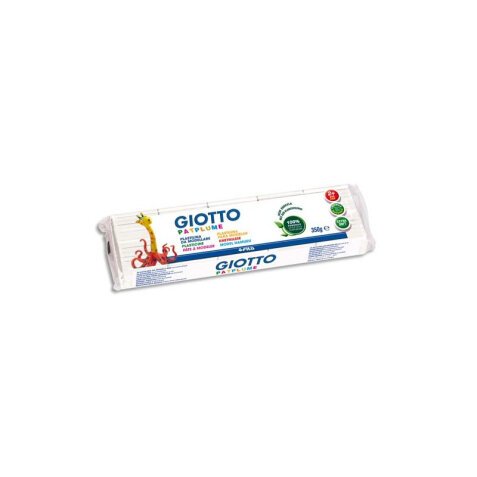 Patplume giotto matiere vegetale souple ne seche pas  pain predecoupe 350g coloris  blanc
