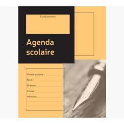 Agenda scolaire de l'élève 17x22. 39 semaines (2 pages par sem) avec page emploi du temps