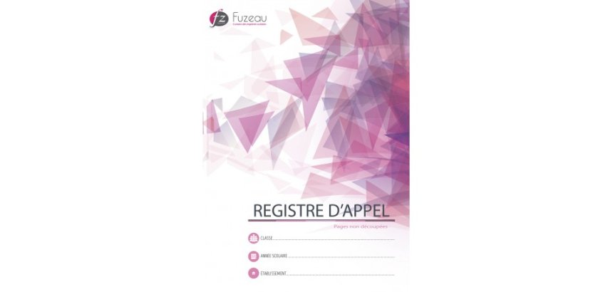 Registre appel journalier éditions fuzeau couverture 250g/m2 a4 210x297mm non découpé