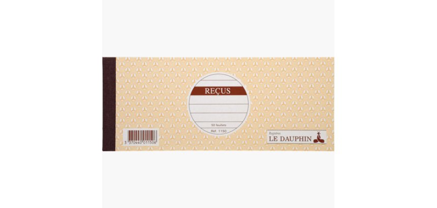 Carnet à souche 89X210 Recus 50 feuillets - Avoine