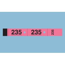 Bloc de 50 tickets vestiaire 3x20 cm Rose