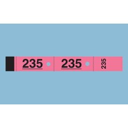 Bloc de 50 tickets vestiaire 3x20 cm Rose