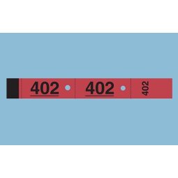 Bloc de 50 tickets vestiaire 3x20 cm Rouge