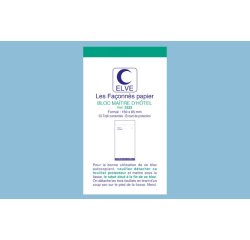 Bloc maître d'hôtel elve papier autocopiant numéroté 1/50 85x150mm 50 triplis bleu rouge vert