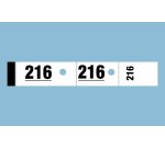 Bloc vestiaire piqué elve 3 coupons perforés détachables numérotés 1/1000 30x200mm 50 feuillets coloris blanc