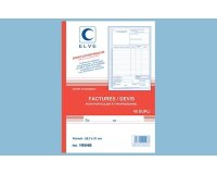 Manifold autocopiant elve factures auto-entrepreneur a4 210x297mm foliotage 50 duplis