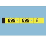 Bloc vestiaire piqué elve 3 coupons perforés détachables numérotés 1/1000 30x200mm 50 feuillets coloris jaune