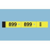 Bloc vestiaire piqué elve 3 coupons perforés détachables numérotés 1/1000 30x200mm 50 feuillets coloris jaune