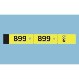 Bloc de 50 tickets vestiaire 3x20 cm Jaune