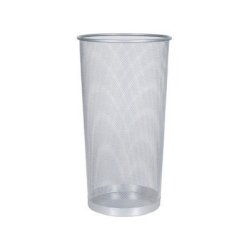 Porte-parapluies q-connect maille métallique capacité 22.6l hauteur 500mm diamètre fond 265mm coloris argent