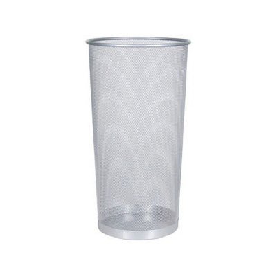 Porte-parapluies q-connect maille métallique capacité 22.6l hauteur 500mm diamètre fond 265mm coloris argent