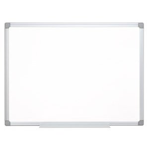 Tableau q-connect laqué magnétique cadre aluminium idéal collèges bureaux inclus accessoires fixation mur 90x60cm