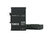 Teltonika TSW010 DIN Rain Switch 5 x Fast Ethernet (10/100) Connexion Ethernet, supportant l'alimentation via ce port (PoE) Noir