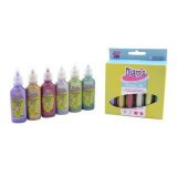 Set de 6 flacons 20ml Diams 3D Mini Total Star - couleurs pailletées assorties