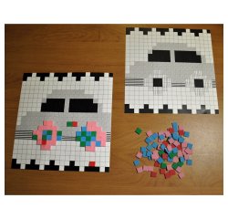 Carré mousse mosaïque 1x1cm 10 coloris assortis 1000 unités